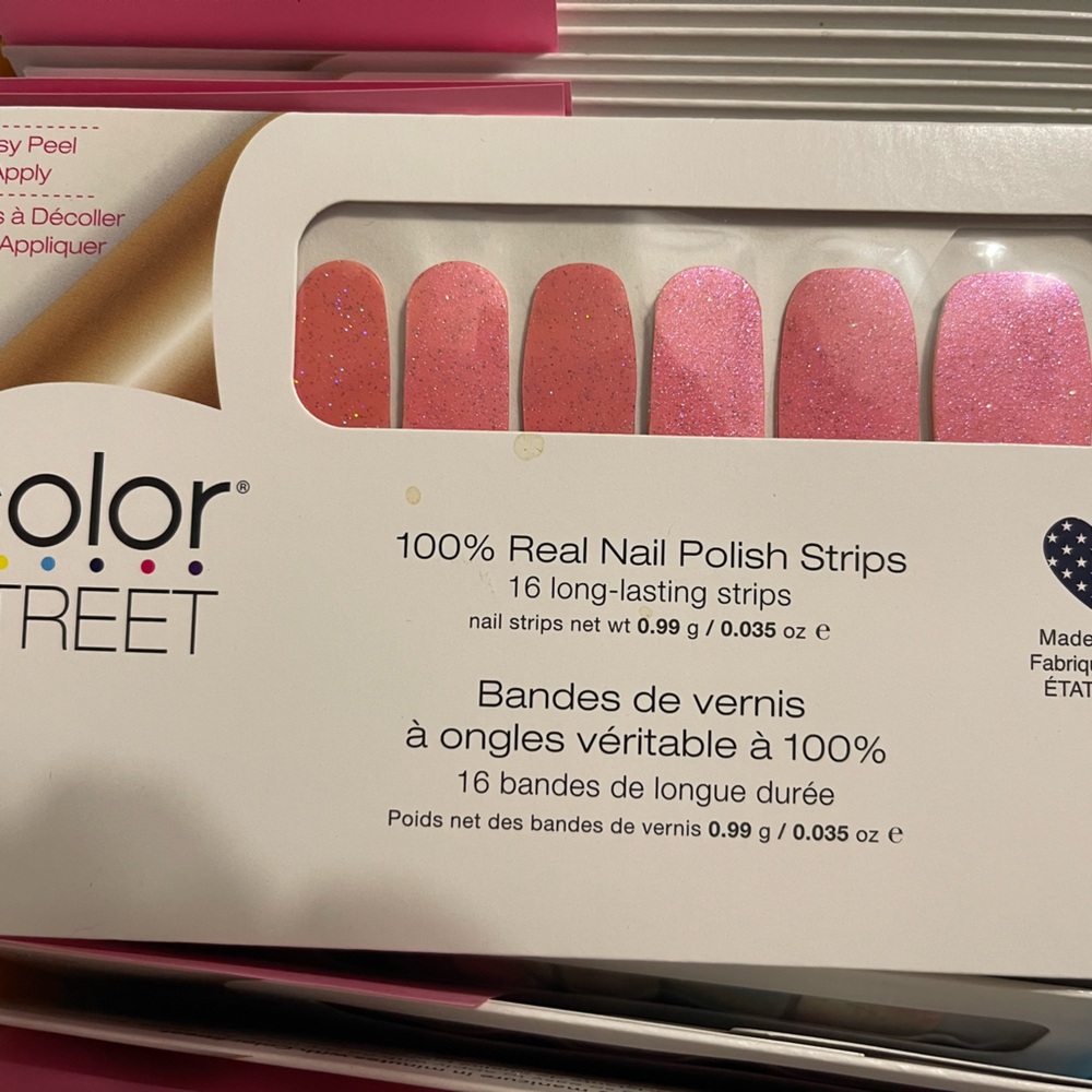Color Street Sparkling Pink Nail Strips PINK PARADISE